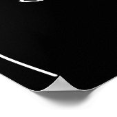 Eén lijn continue digitale kunst poster (Hoek)