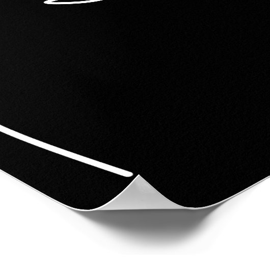 Eén lijn continue digitale kunst poster (Hoek)