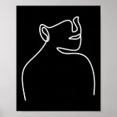 Eén lijn continue digitale kunst poster (Voorkant)