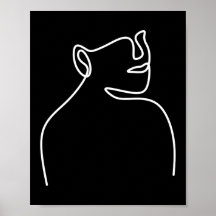 Eén lijn continue digitale kunst