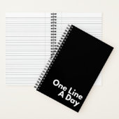 Een lijn per dag Modern Zwart & Wit Journaal Notitieboek (Binnen)