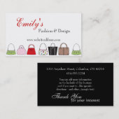 Een lijn van de Visitekaartjes van de Mode van het (Voorkant / Achterkant)