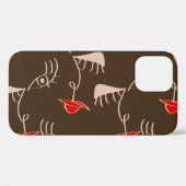 Een-lijn vrouw gezicht: abstract patroon. Case-Mate iPhone case (Achterkant (horizontaal))
