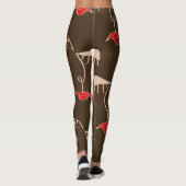 Een-lijn vrouw gezicht: abstract patroon. leggings (Achterkant)