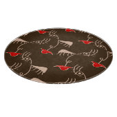 Een-lijn vrouw gezicht: abstract patroon. snijplank (Hoek)