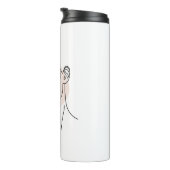 Één lijn Vrouw Gezicht Tekening No2 Thermosbeker (Geroteerd rechts)