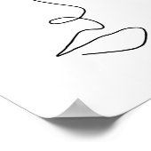 Eén lijncontour Face 3 Poster (Hoek)