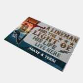 Een lijnrechter en het licht van zijn leven wonen  deurmat (Schuin)