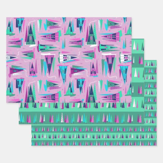 Een Lijst-cadeauverpakking voor feestdagen Inpakpapier Vel (Set)