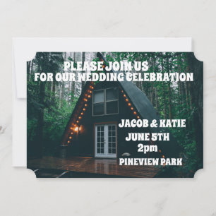 EEN LIJST KABINEWEDINGINVITATIES GEPERSONALISEERD KAART