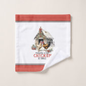 Een lijst maken Chicken It Twice Country Christmas Bad Handdoek (Wasdoekje)