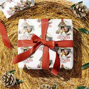 Een lijst maken Chicken It Twice Country Christmas Cadeaupapier