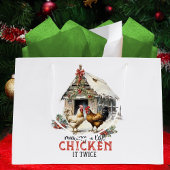 Een lijst maken Chicken It Twice Country Christmas Groot Cadeauzakje