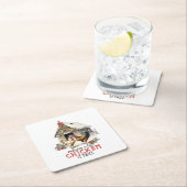 Een lijst maken Chicken It Twice Country Christmas Kartonnen Onderzetters (Insitu)