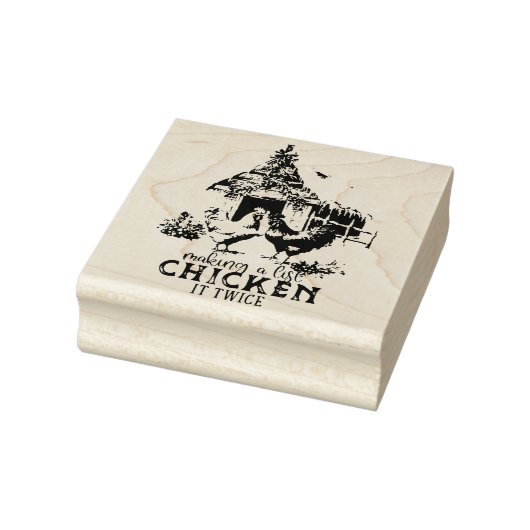 Een lijst maken Chicken It Twice Country Christmas Rubberstempel (Stempel)