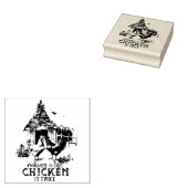 Een lijst maken Chicken It Twice Country Christmas Rubberstempel (Gestempeld)