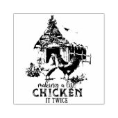 Een lijst maken Chicken It Twice Country Christmas Rubberstempel (Afrduk)
