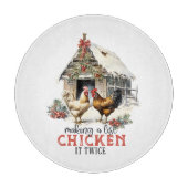 Een lijst maken Chicken It Twice Country Christmas Snijplank (Voorkant)