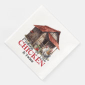 Een lijst maken Chicken it Twice Funny Christmas Servet (Hoek)
