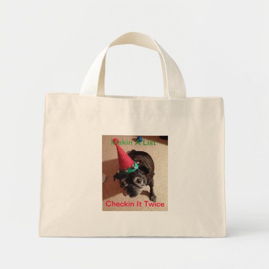 Een lijst maken mini tote bag (Voorkant)