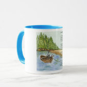 Een lijst van de Camping om te overwegen Mok (Voorkant links)