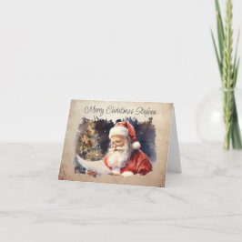 Een lijst voor de Kerstman Feestdagen Kaart