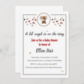 Een Lil' Angel Baby shower Uitnodiging (Voorkant / Achterkant)