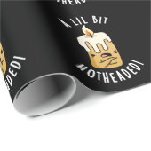 Een lil beetje hete kop grappige kaars pun donker  cadeaupapier (Rol Hoek)