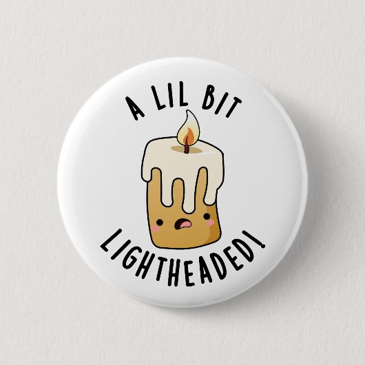 Een lil beetje licht hoofd grappig kaars puns ronde button 5,7 cm (Voorkant)