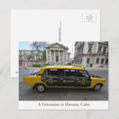 Een limousineauto in Havana (Habana) Cuba Briefkaart (Voorkant / Achterkant)