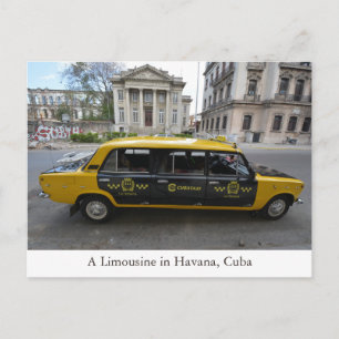 Een limousineauto in Havana (Habana) Cuba Briefkaart