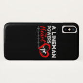 Een Lineman machtigt mijn hart Lineman Heart Case-Mate iPhone Case (Achterkant (horizontaal))