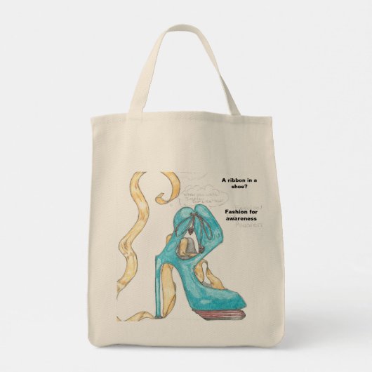 Een lint in een schoen? tote bag (Achterkant)