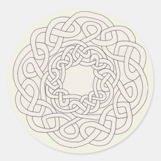 Een lint Keltische knoop Ronde Sticker (Voorkant)