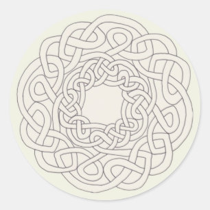 Een lint Keltische knoop Ronde Sticker