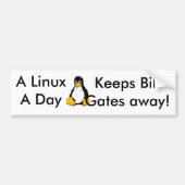 Een Linux A-dag... Bumpersticker (Voorkant)