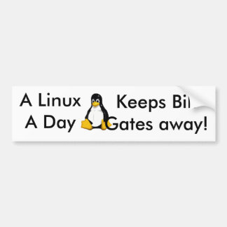 Een Linux A-dag... Bumpersticker