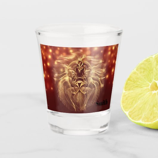 EEN LION ZIJN EEN KONING VAN STERKTE SHOT GLAS (Voorkant)