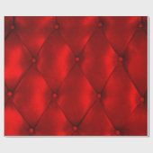 Een lippendruk links door lippenstift op wit papie cadeaupapier (Vlak)