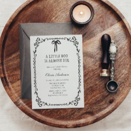 Een Little Boo Black Bow Lijst Halloween Baby show Kaart