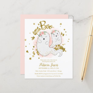Een Little Boo Budget Girl Baby Shower Uitnodiging