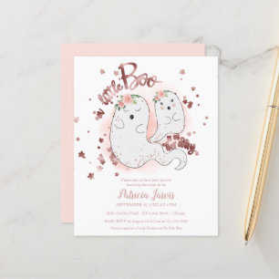 Een Little Boo Budget Girl Baby Shower Uitnodiging