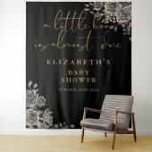 Een Little Boo Gotische Baby Shower Foto Achtergro Wandkleed (In situ)