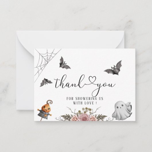 Een Little Boo Halloween-briefkaart Notitiekaartje (Voorkant)