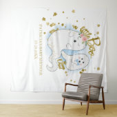 Een Little Boo Halloween Jongen Baby Shower Achter Wandkleed (In Situ (horizontaal))