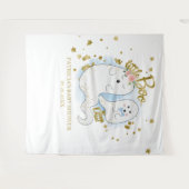 Een Little Boo Halloween Jongen Baby Shower Achter Wandkleed (Voorkant (horizontaal))