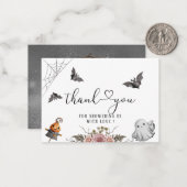 Een Little Boo Halloween Wenskaart Notitiekaartje (Voorkant / Achterkant in situ)