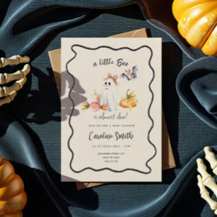 Een Little Boo spookachtige babyshower uitnodiging