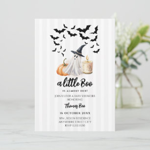 Een Little Boo spookachtige babyshower uitnodiging