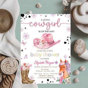 Een Little Cowgirl Baby Shower Kaart